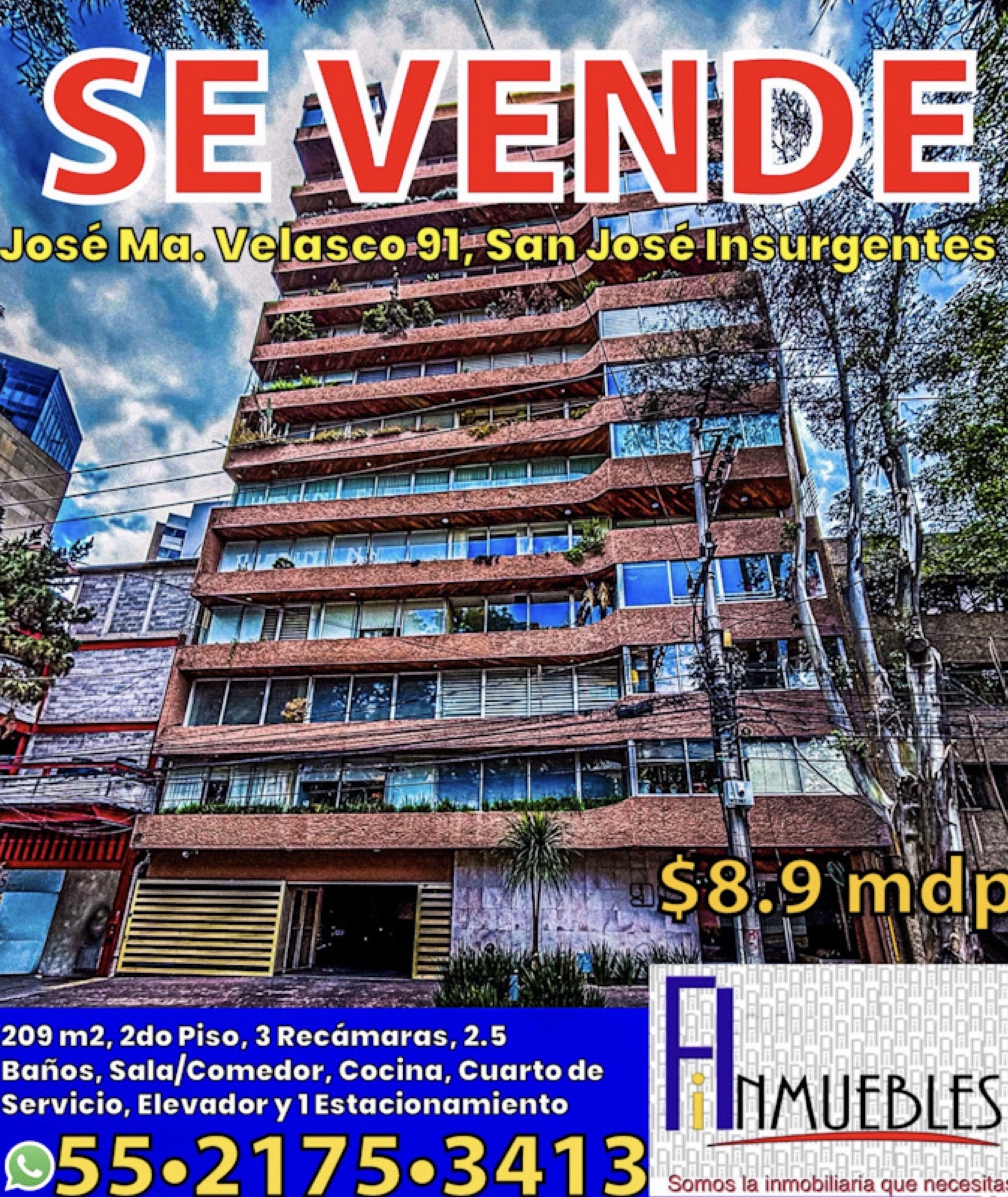 Departamento en San José Insurgentes