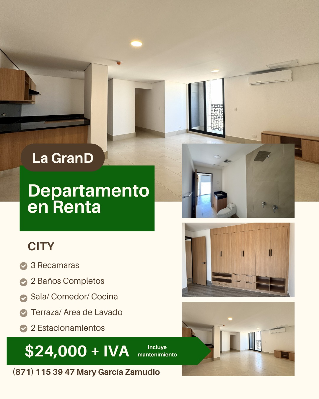 Departamento en Renta La GranD