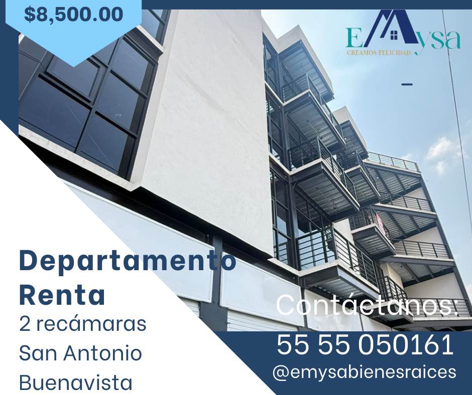Departamento en renta en San Antonio Buena Vista