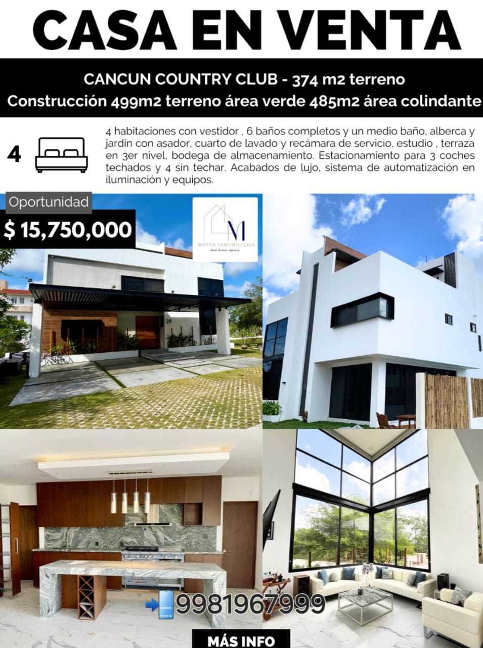 Casa en Venta Cancún Country Club