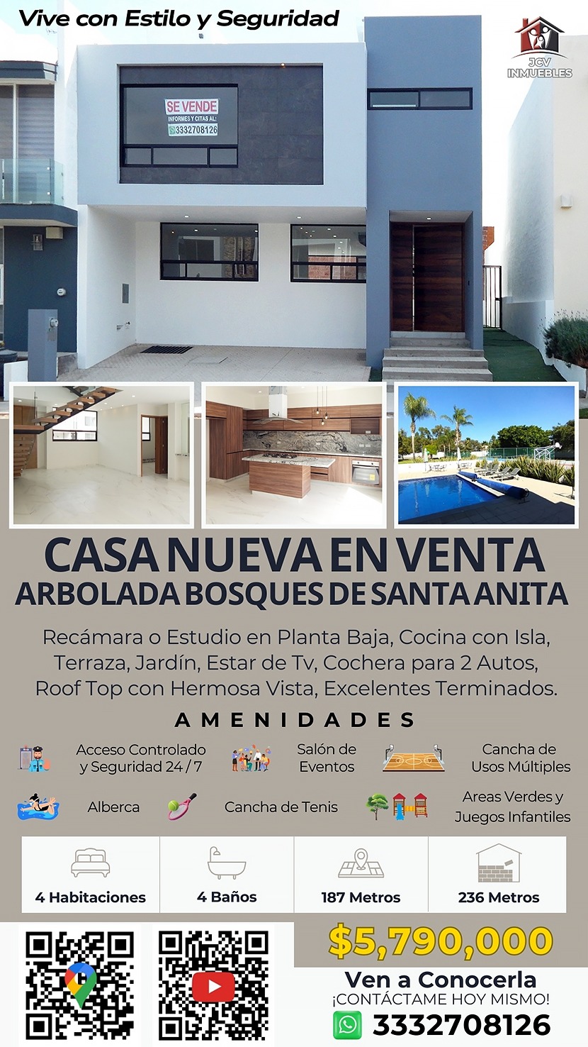 Casa Nueva en Venta en Arbolada Bosques de Santa Anita.